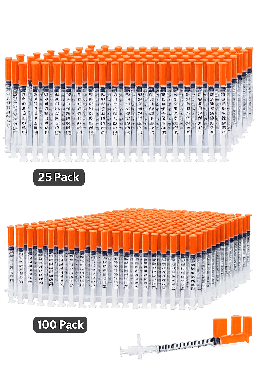 U-100 1ml Precision Lab Dispensing Syringes 31G x 6mm (1/4")