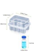 Transparent 10-Vial Storage Container for Laboratory Use | Protective Organizer Case