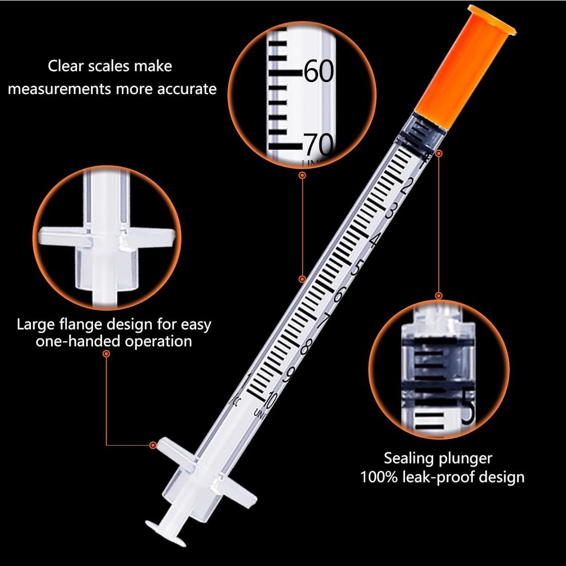 U-100 1ml Precision Lab Dispensing Syringes 31G x 6mm (1/4")